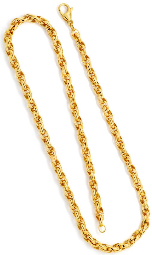 Foto 3 - Doppel Anker Schmuckset Halskette Armband Gelb Gold 14K, K2425