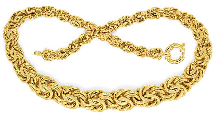 Foto 1 - Flaches Königsketten Collier im Verlauf in Gelbgold 14K, K3005