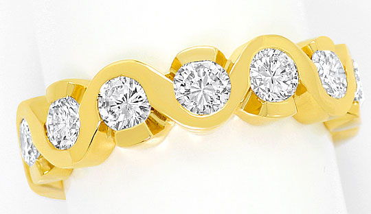 Foto 2 - Diamant-Ring Halbmemory 1,26ct Brillanten, 18K Gelbgold, R5684