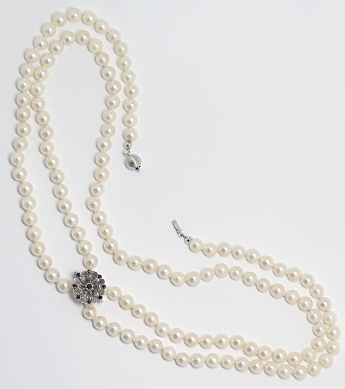 Foto 4 - Wandelbare 91cm Perlenkette Kugelschloß, Clip, S2610