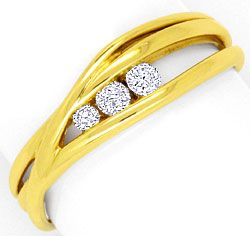 Foto 1 - Top Moderner Brillant-Diamantenring Gelbgold 0,14 Carat, S4067