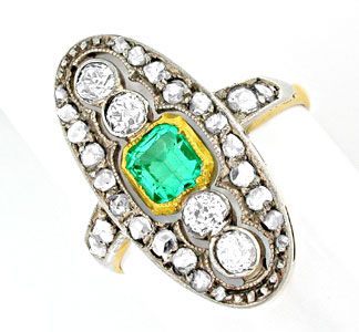 Foto 1 - antik Diamant-Ring Jugendstil bis Art Deco, S8726