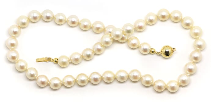 Foto 1 - Choker Akoya Perlenkette 39cm mit 14K Goldschloß, S9225