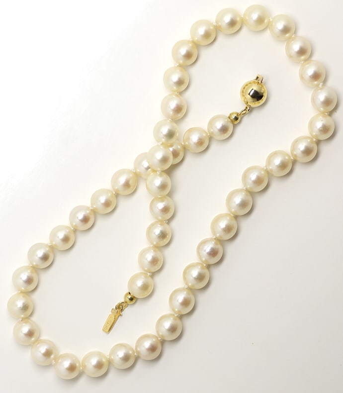 Foto 3 - Choker Akoya Perlenkette 39cm mit 14K Goldschloß, S9225