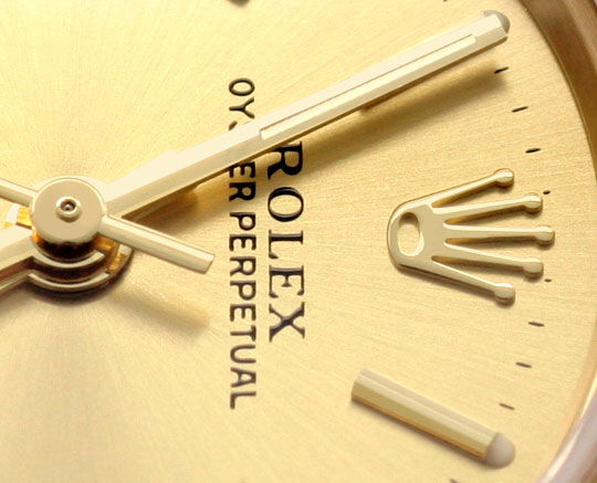 Foto 3 - Rolex Gelbgold Damen-Armbanduhr Oyster Perpetual Topuhr, U1293